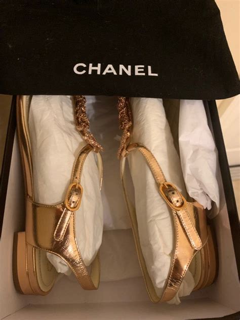 sandalo tipo chanel|authentic Chanel sandals.